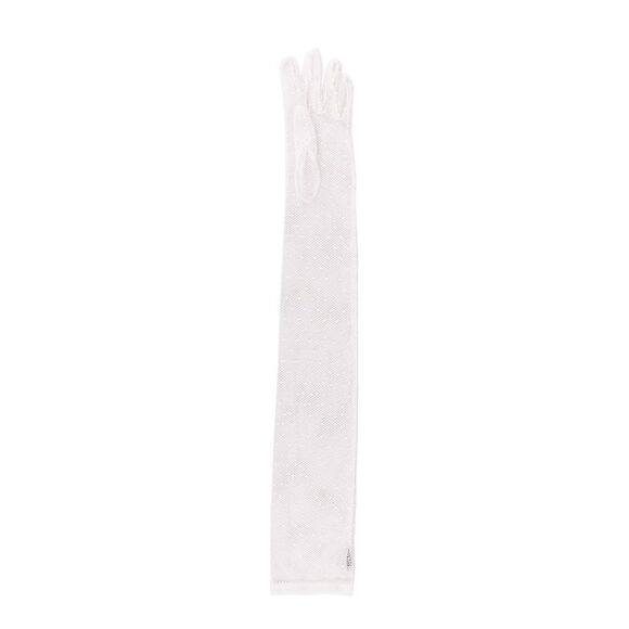 MIU MIU White Mesh Star Mid Arm Gloves- - Picture 3 of 3
